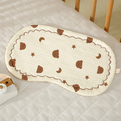 Infant Cotton Flat Pillow with Lace