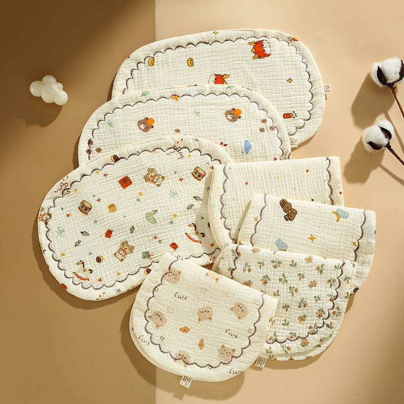 Infant Cotton Flat Pillow with Lace