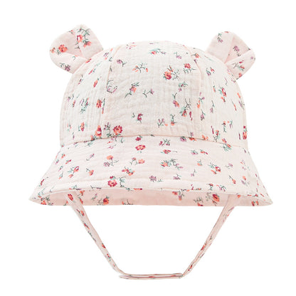 Infant Cotton Sun Hat with Bunny Ears