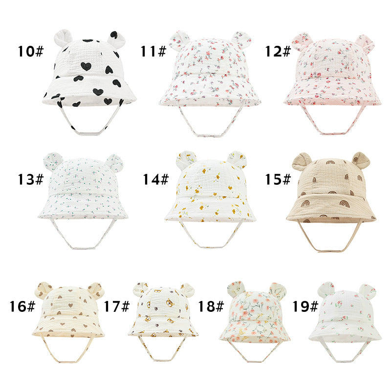 Infant Cotton Sun Hat with Bunny Ears