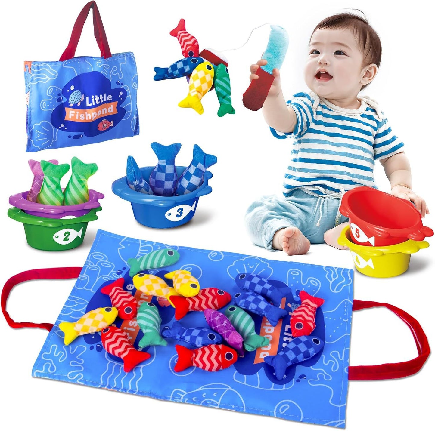 Infant Fabric Montessori Fishing Toy