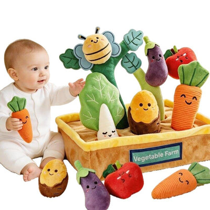 Infant Fruit Vegetable Plush Educational Play Set