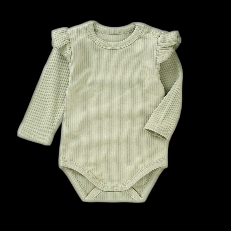 Infant Organic Cotton Ruffled Romper