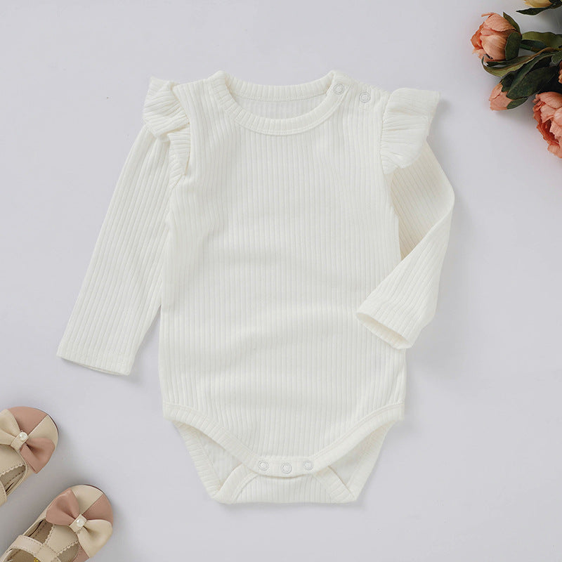 Infant Organic Cotton Ruffled Romper