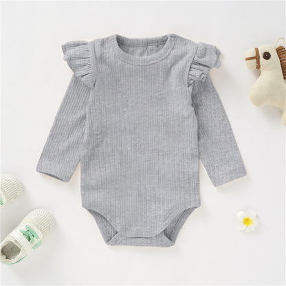 Infant Organic Cotton Ruffled Romper