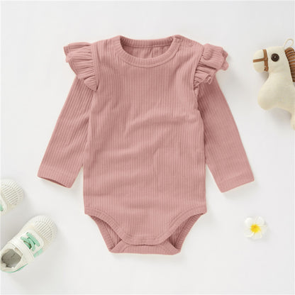 Infant Organic Cotton Ruffled Romper