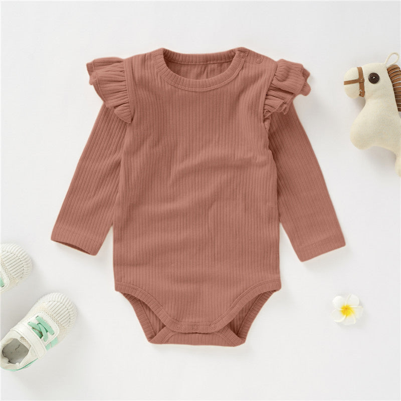 Infant Organic Cotton Ruffled Romper