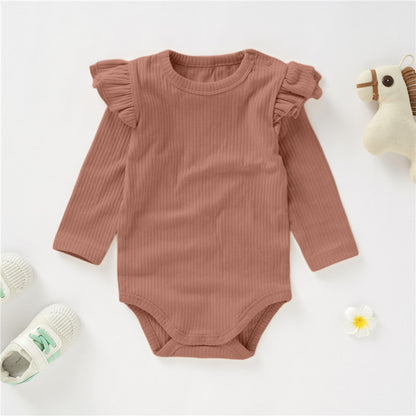 Infant Organic Cotton Ruffled Romper