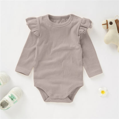 Infant Organic Cotton Ruffled Romper