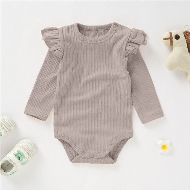 Infant Organic Cotton Ruffled Romper