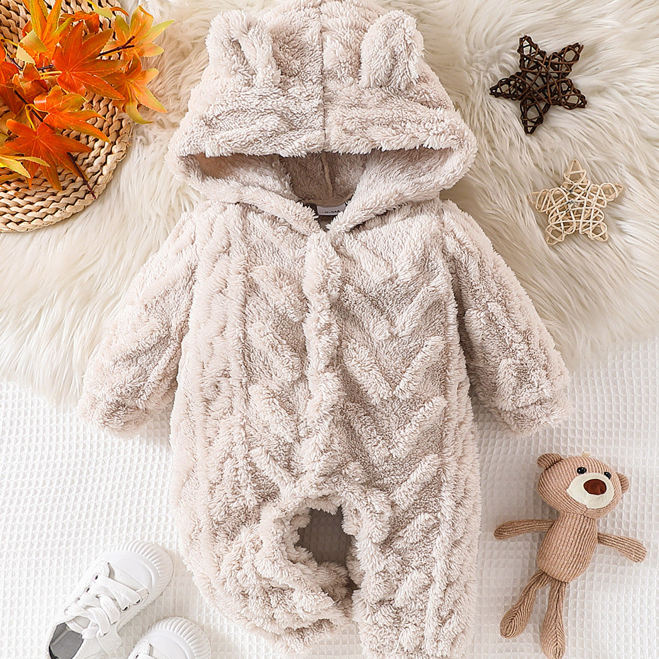Infant Plush Hooded Bodysuit