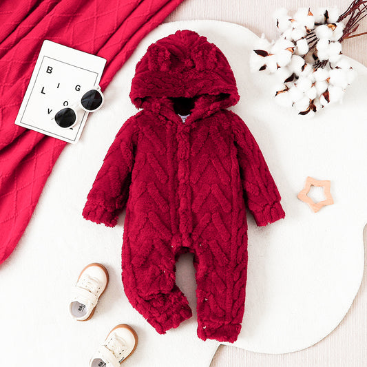 Infant Plush Hooded Bodysuit