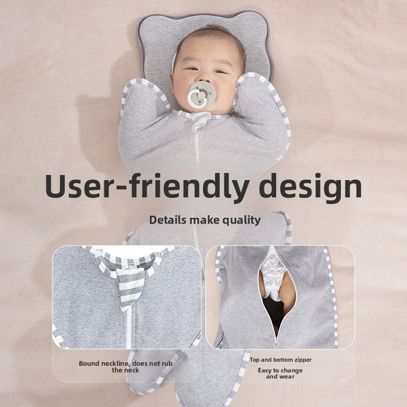 Infant sleep bag to prevent startled movements