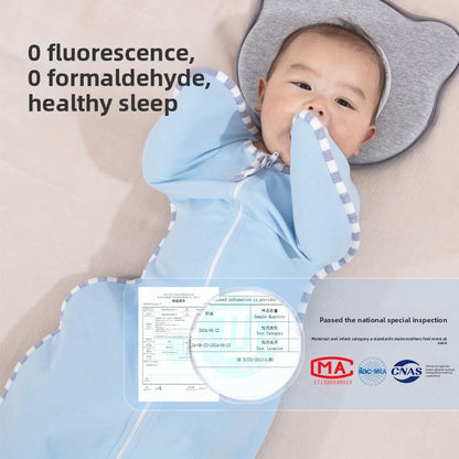 Infant sleep bag to prevent startled movements