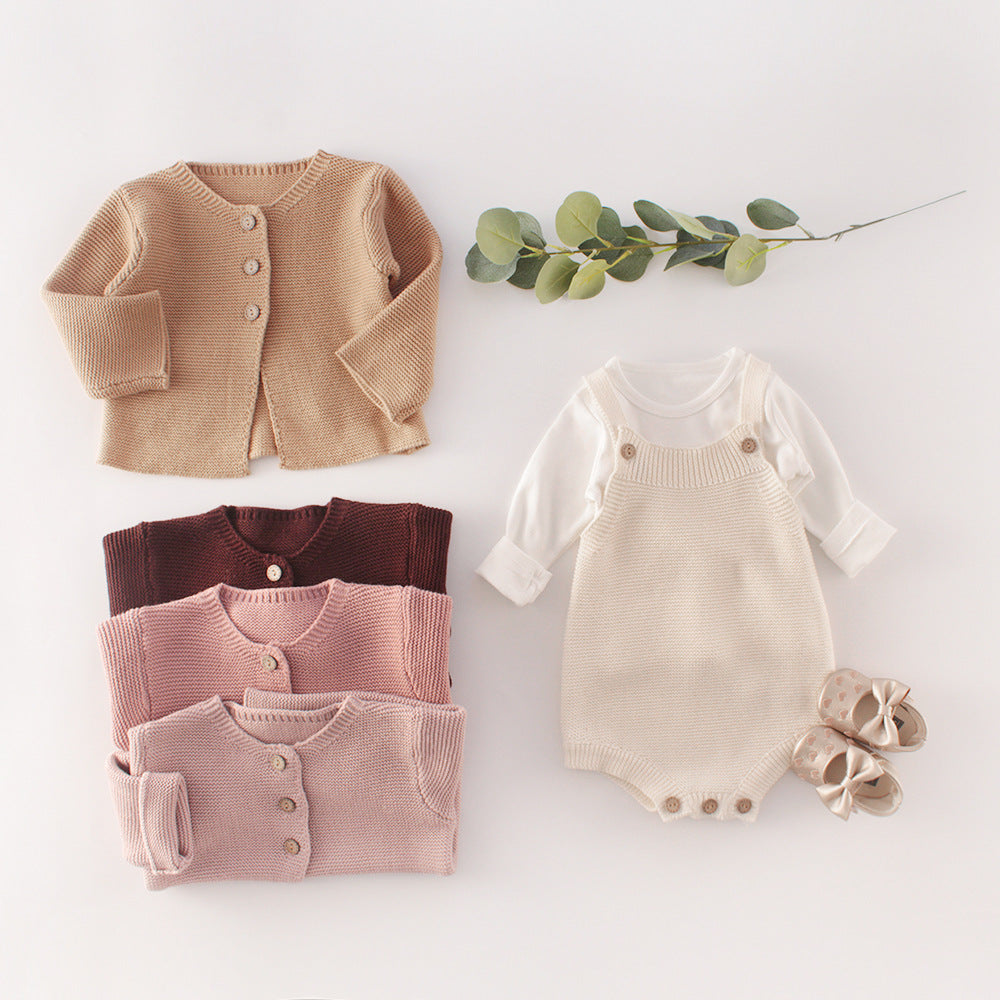 Infants Knitted Jacket Romper