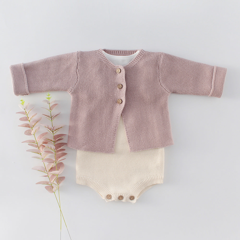 Infants Knitted Jacket Romper