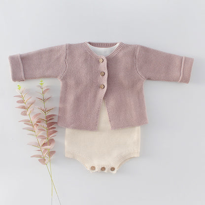Infants Knitted Jacket Romper