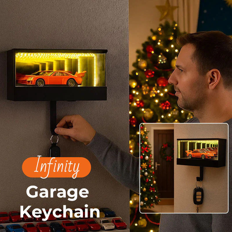 Infinity Garage Keychain Deep Mirror LED Light Hook