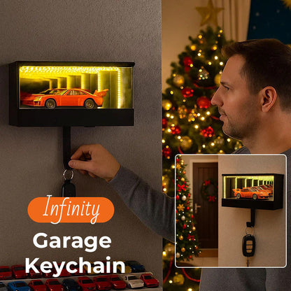 Infinity Garage Keychain Deep Mirror LED Light Hook