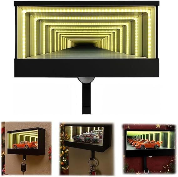Infinity Garage Keychain Deep Mirror LED Light Hook