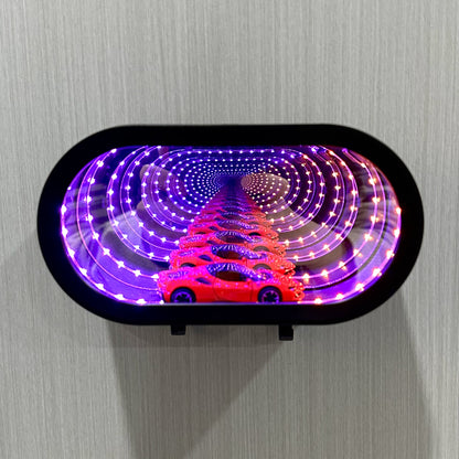 Infinity LED Garage Key Holder with Mirror