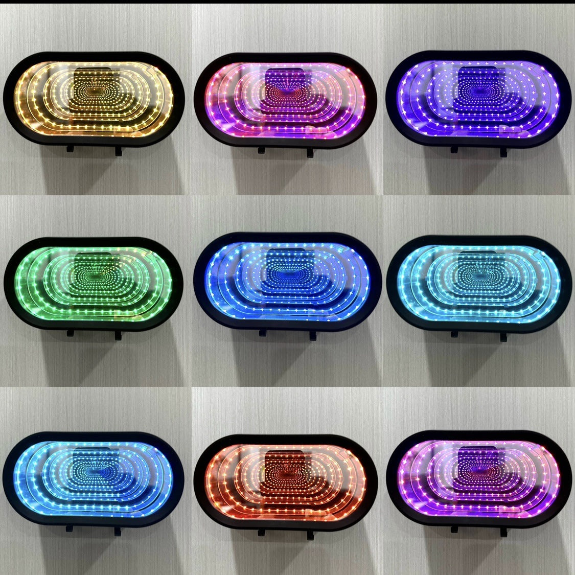 Infinity LED Garage Key Holder with Mirror