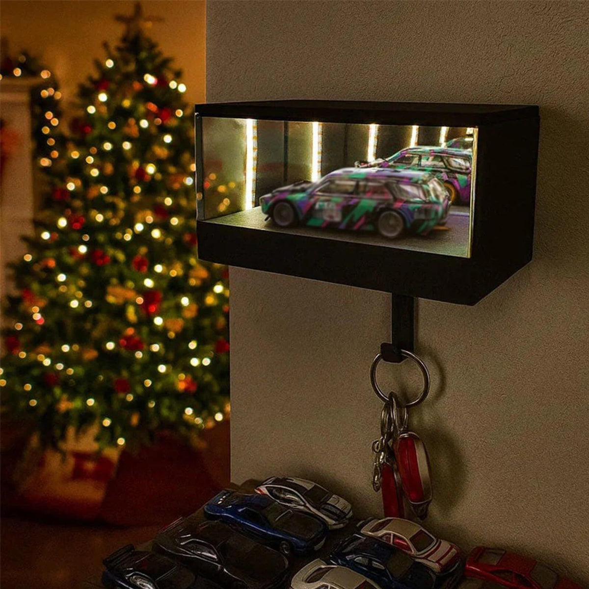 Infinity Mirror Sensor Key Holder with Light