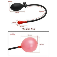 Red inflatable anal plug 8cm