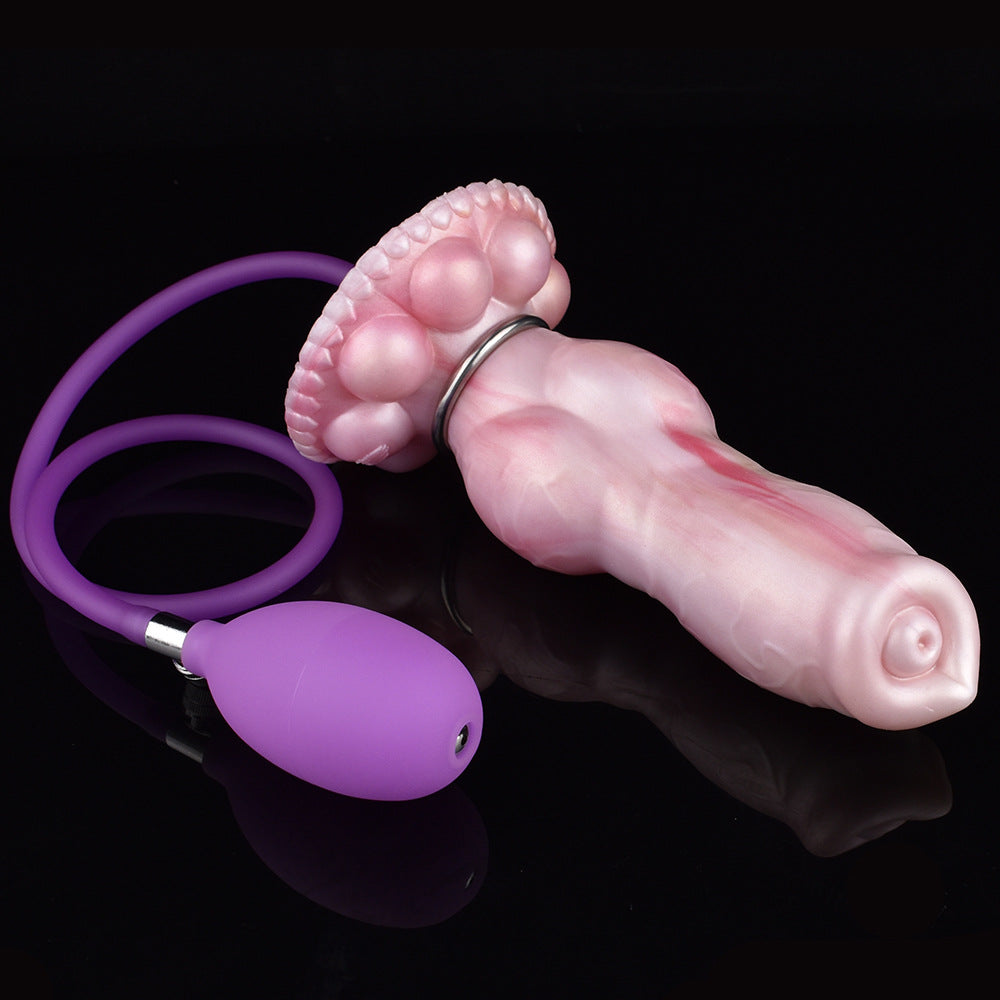 Inflatable artificial penis