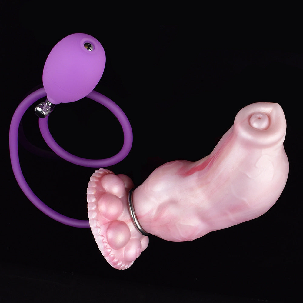 Inflatable artificial penis