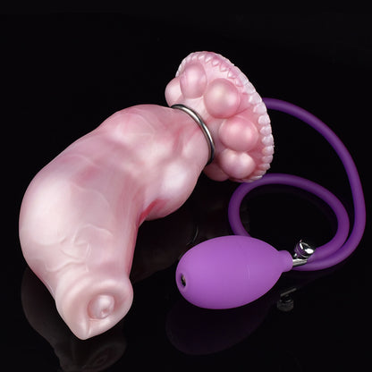 Inflatable artificial penis