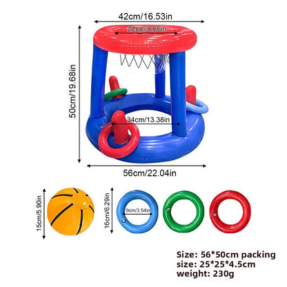 Inflatable basketball hoop