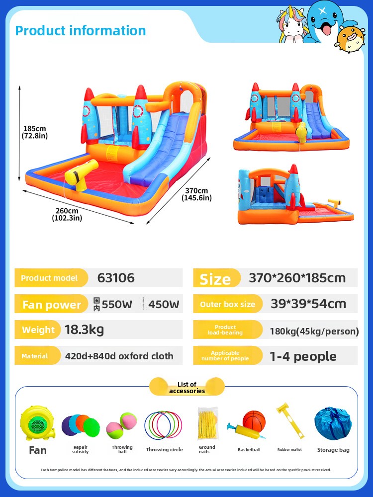 Inflatable Bounce House with Slide