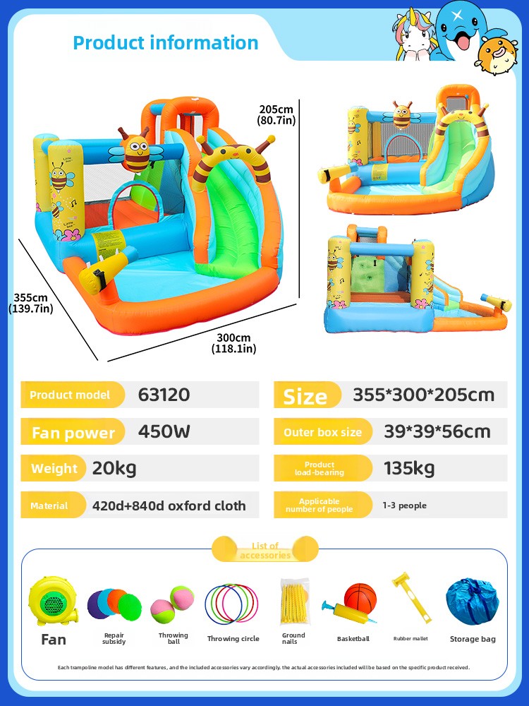 Inflatable Bounce House with Slide