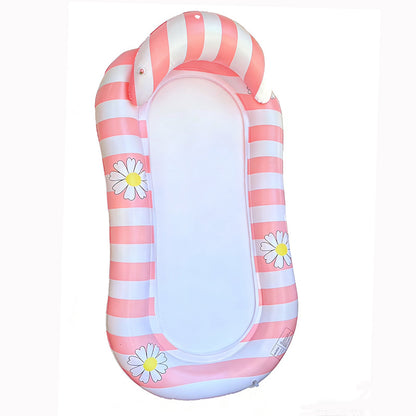 Inflatable Flamingo Lounge Chair with Mesh Backrest