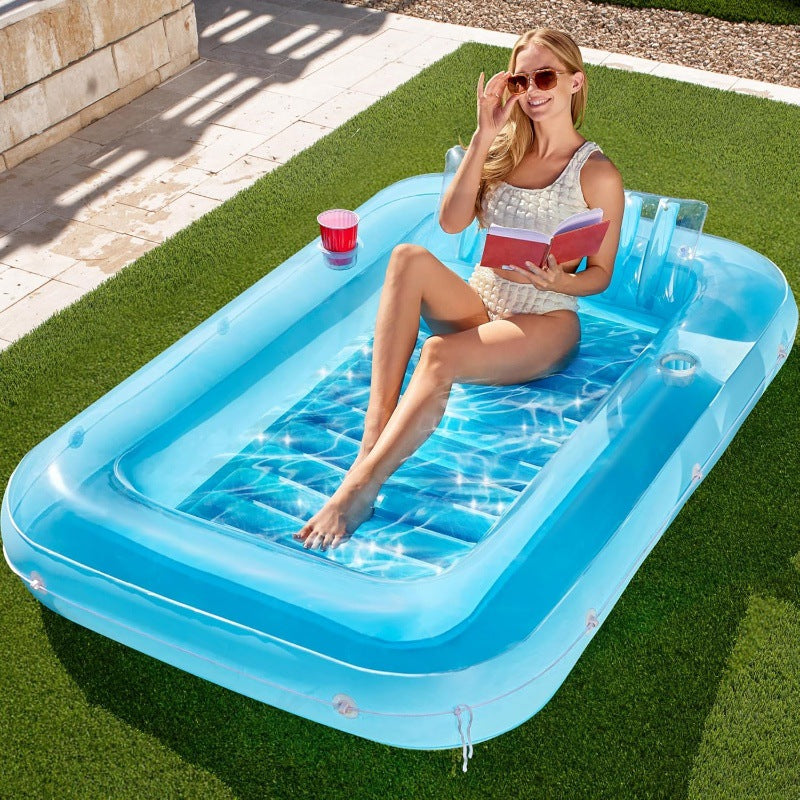 Inflatable floating lounge chair