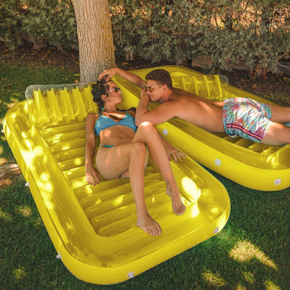 Inflatable floating lounge chair