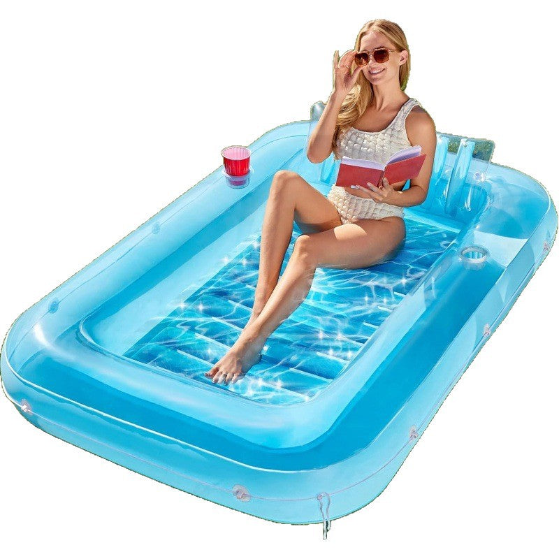 Inflatable floating lounge chair