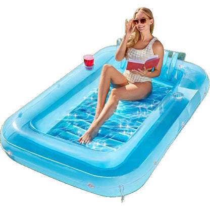 Inflatable floating lounge chair