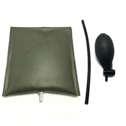 Inflatable leveling cushion