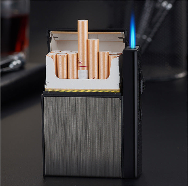 Inflatable lighter cigarette box