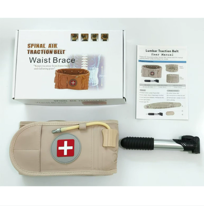 Inflatable Lumbar Support Belt with Pump for Waist Relief