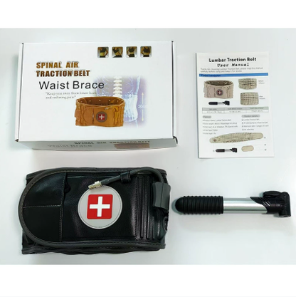 Inflatable Lumbar Support Belt with Pump for Waist Relief