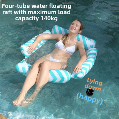 Inflatable Mesh Floating Bed for Swimming
