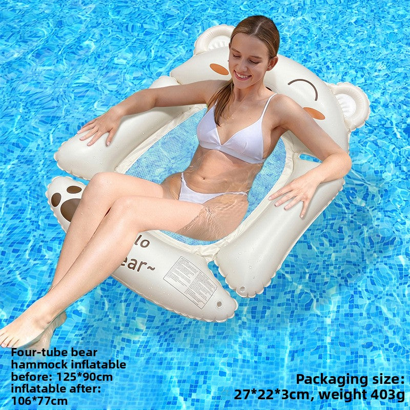 Inflatable Mesh Floating Raft Lounge Bed