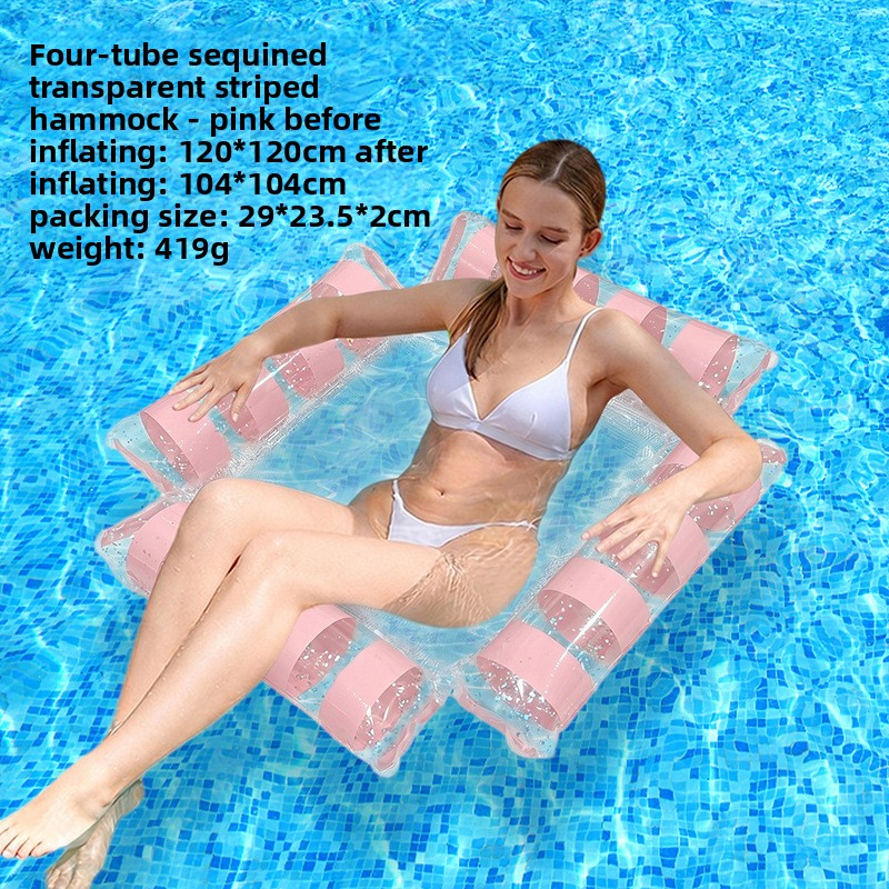 Inflatable Mesh Floating Raft Lounge Bed