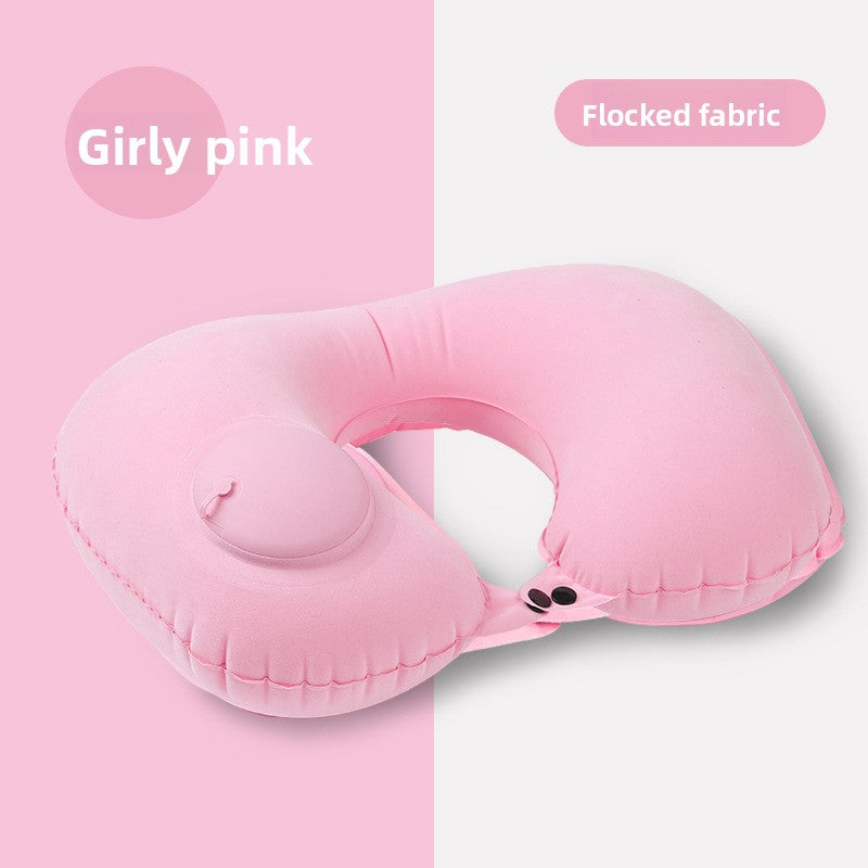 Inflatable neck pillow