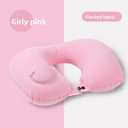Inflatable neck pillow