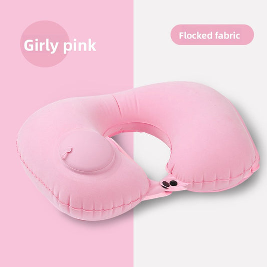 Inflatable neck pillow