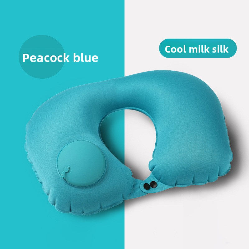 Inflatable neck pillow
